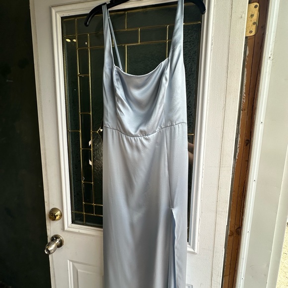 Use 10 Reformation Blue silk square neck dress - Picture 8 of 10